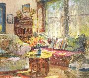 Colin Campbell Cooper Cottage Interior Spain oil painting artist